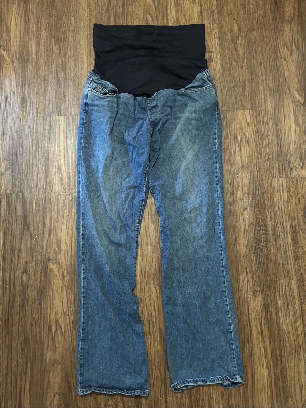 Liz Lange Maternity Size 10 Full Panel Bootcut Jeans Medium Wash